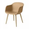 Muuto FIBER ARMCHAIR WOOD BASE Krzesło - Rude /Drewniana Rama Naturalna